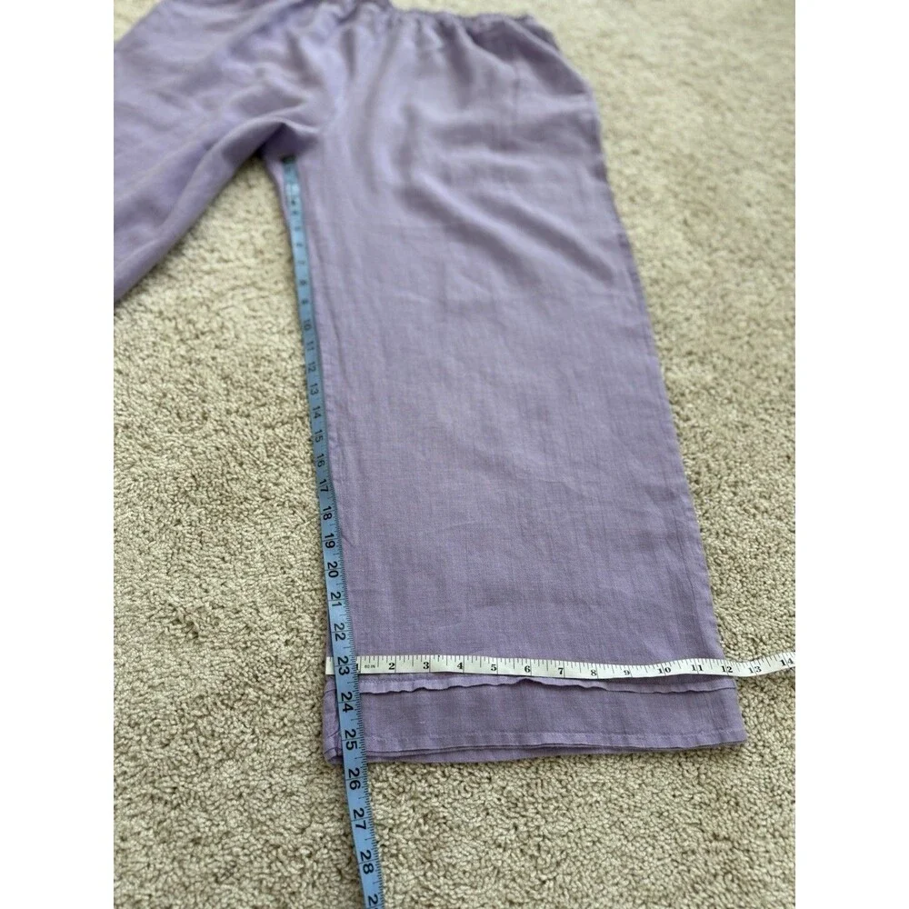 Bryn Walker Linen Lavender Women's Pants - Picture 8 of 8